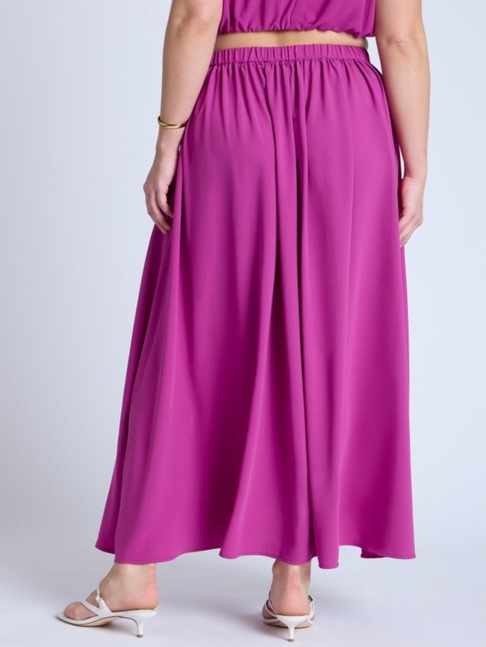 Eloquii Magenta/Purple Two-Piece Skirt Set - Picture 4 of 5